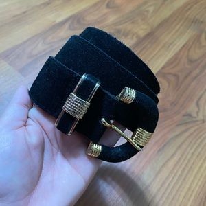 Elegant Black and Gold Women's Belt